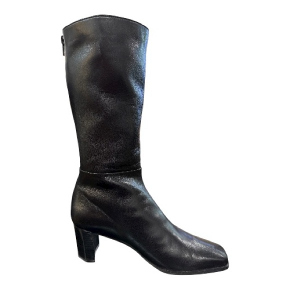 STUART WEITZMAN very soft black leather boots, size 8 - Picture 6 of 12